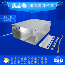 自鎖(suǒ)橋架 卡扣扣壓式線槽 鍍鋅噴塑密封式50*50*0.8